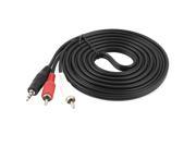 Unique Bargains 3.5mm Stereo Jack to 2 RCA Male Adapter AV Cable Cord 3meter 10ft