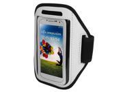Outdoor Jogging Running Sports Armband Case Cover White for S3 S4 i9300 i9500