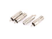Unique Bargains 4pcs Metal F Type Female to RCA Male Coaxial Plug TV Adapter Connector Converter