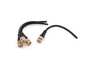 Black BNC Male Coaxial Patch AV Video Audio Cable 4pcs for CCTV Camera