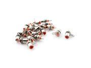 Amplifier Chassis Audio Video RCA Female Jack Socket Connector Silver Tone 20pcs