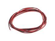 Unique Bargains 26AWG Indoor Outdoor PVC Insulated Electrical Wire Cable Black Red 3 Meters
