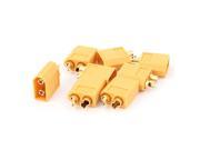 DIY Airplane Aircraft RC Model Battery XT60 Male Plug Connector Yellow 8Pcs