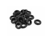 16mm Inner Dia Double Sides Rubber Cable Wiring Grommets Gasket Ring 20Pcs