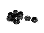 Unique Bargains 10Pcs 27.5mm Black Cable Pipe Snap in Lock Bushing Protector Grommet Harness