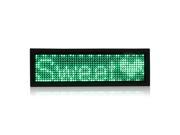 LED Badge Digital Scrolling Message Name Tag Display Rechargeable US plug Green