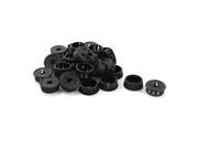 27.5mm Universal Black Plastic Cable Snap in Locking Bushing Grommet 30Pcs