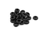 Unique Bargains 6mm Inner Dia Double Sides Rubber Cable Wiring Grommets Gasket Ring 20Pcs