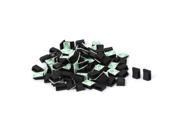 8mm Width Hole Self Adhesive Cable Tie Mount Base Black 100pcs