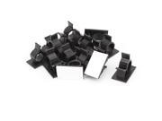 13 Pcs Self adhesive Cord Cable Tie Clamp Sticker Clip Holder Black 12.5mm