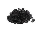 100Pcs Black Plastic R Type Cable Clip Clamp for 9mm Dia Wire Hose Tube