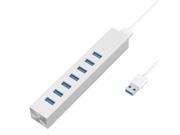 Authorized by Orico Super Speed 7 Ports USB 3.0 HUB w 5V 2A Power Adapter White