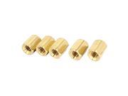 M4x8mm Brass Hex Hexagonal Female Threaded Standoff Spacer Pillars 5pcs