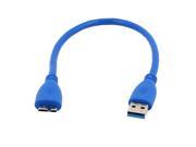 1Ft SuperSpeed USB 3.0 Type A Male to Micro B Male Data Extension Cable Blue