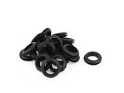 22mm Inner Dia Double Sides Rubber Cable Wiring Grommets Gasket Ring 20Pcs