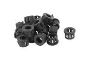20pcs 13mm Mounted Dia Snap in Cable Bushing Grommet Protector Black