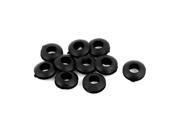 Unique Bargains 6mm Inner Dia Double Sides Rubber Cable Wiring Grommets Gasket Ring 10Pcs