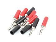 10 Pcs 4mm Plated Speaker Wire Cable Banana Plug Connector Red Black