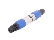 Pair XLR 3 Pin Male Female Audio Adapter Connector for Microphone Cable Blue