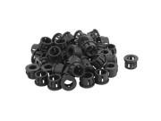 50pcs 13mm Mounted Dia Snap in Cable Bushing Grommet Protector Black