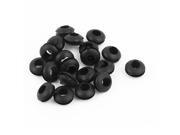 Unique Bargains 5mm Inner Dia Double Sides Rubber Cable Wiring Grommets Gasket Ring 20Pcs