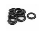 40mm Inner Dia Double Sides Rubber Cable Wiring Grommets Gasket Ring 10Pcs