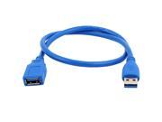 0.5M 1.6Ft SuperSpeed USB 3.0 Type A Male to Female Data Extension Cable Blue