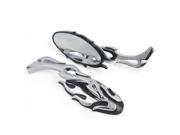 Unique Bargains 2pcs 10mm 8mm Motorcycle Scooter Cruiser Chopper Rearview Mirrors Universal