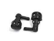 90 Degree Angle Dual Hole Windshield Wiper Washer Sprayer Nozzle 2pcs for Car