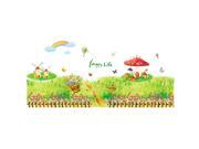 Idyllic Fence Pattern Removable Wall Sticker Art Mural Decal Wallpaper