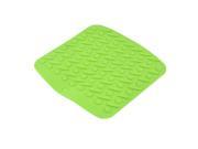 Silicone Rectangle Shaped Heat Insulation Washable Table Mat Coasters Green