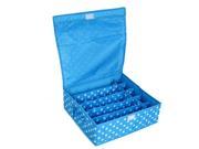 Household Dots Pattern 10 Compartments Storage Bag Packing Case Blue