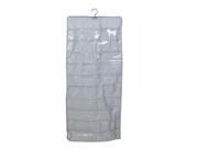 Unique Bargains Double Sides Wall Door Closet 80 Pockets Hanging Storage Bag Pouch Gray