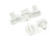 5PCS 6mm Installing Pin Dia Plastic Control Knobs White for Electric Fan Oven