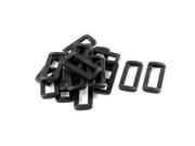 20pcs Black Plastic Bar Slides Buckles for 3.2cm Webbing Strap