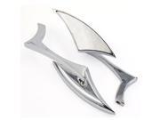 Chrome Universal Motorcycle Scooter Cruiser Chopper Rearview Mirrors 10mm 8mm