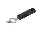 Home Kitchen Plastic Handle Metal Tin Can Bottle Opener Black Silver Tone