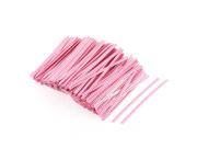 Unique Bargains Grid Pattern Gift Candy Bags Packaging Twist Ties Pink 1200PCS