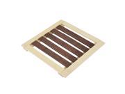 Kitchen Table Dishes Bamboo Insulation Mat Coasters Beige Brown 17 x 17cm