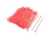 Unique Bargains 2.5 x 100mm Watermelon Red Packaging Self locking Nylon Zip Cable Tie 300 Pcs