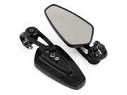 Unique Bargains Universal Black Motorcycle 22mm 7 8 Handle Bar End Side Rearview Mirrors Pair