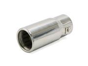 Unique Bargains Universal Sliver Tone Straight Round Tip Car Exhaust Muffler Pipe 14.6cm Long