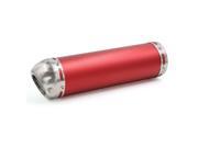 300mm x 88mm Stainless Steel RX Style Outlet Motorcycle Exhaust Pipe Muffler Red