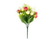 Wedding Banquet Decor Emulational 10 Heads Camellia Flower Bud Bouquet