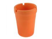 Outdoor Portable Plastic Extinguishing Butt Bucket Ashtray for Car with 3 Grooves Orange