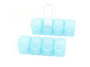 Plastic 4 Compartments Medicine Pill Box Holder Storage Organizer Case 2pcs