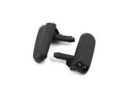 2pcs 3mm Inlet Dia Dual Hole Car Windshield Washer Spray Sprayer Nozzle Black