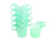 Heat Insulation Disposable Plastic Paper Cups Holder Mug Coasters Green 10pcs
