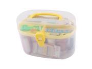 Home Travel Assorted Color Thread Spool Needle Sewing Kit Set Yellow