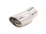 Unique Bargains Universal Bent Angle Oval Tip Car Exhaust Pipe Muffler Silencer 60mm Inlet
